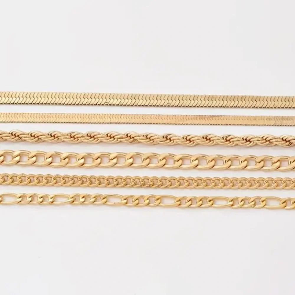 Gold Toned Chain Bracelet Set - Picture 3 of 4